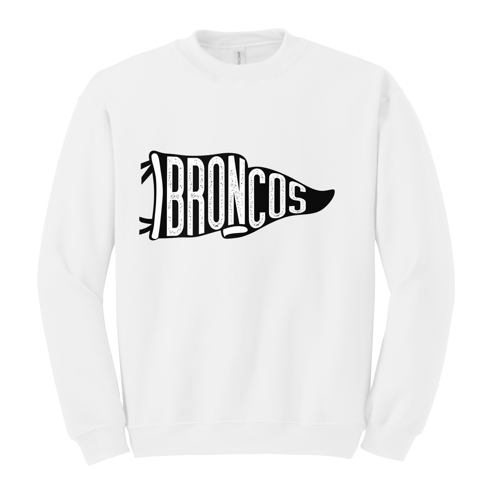 Mount Orab Elementary Broncos black flag Gildan Heavy Blend Crewneck Sweatshirt. 18000
