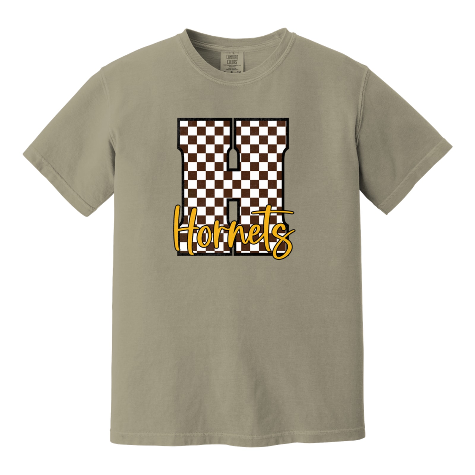 Hamersville Elementary and Middle School H brown white script Comfort Colors 1717
