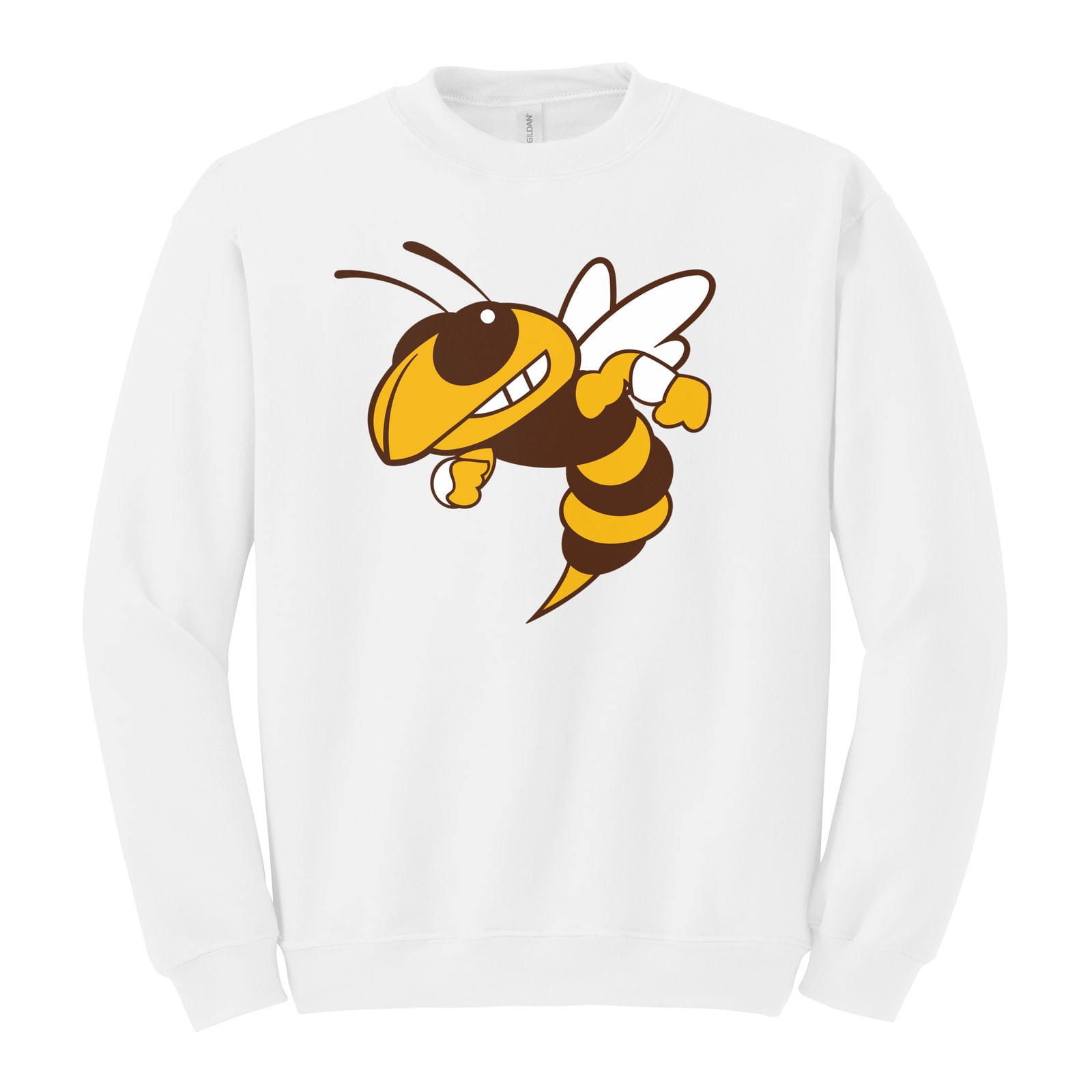 Hamersville Elementary and Middle School Hammersville hornets logo Gildan Heavy Blend Crewneck Sweatshirt. 18000