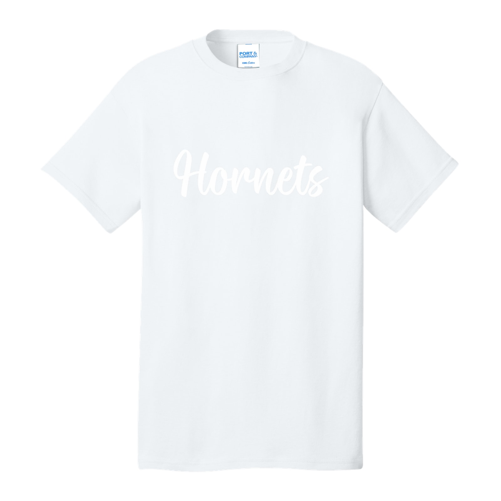 Hamersville Elementary and Middle School Hornets White Puff Script Port & Company PC54