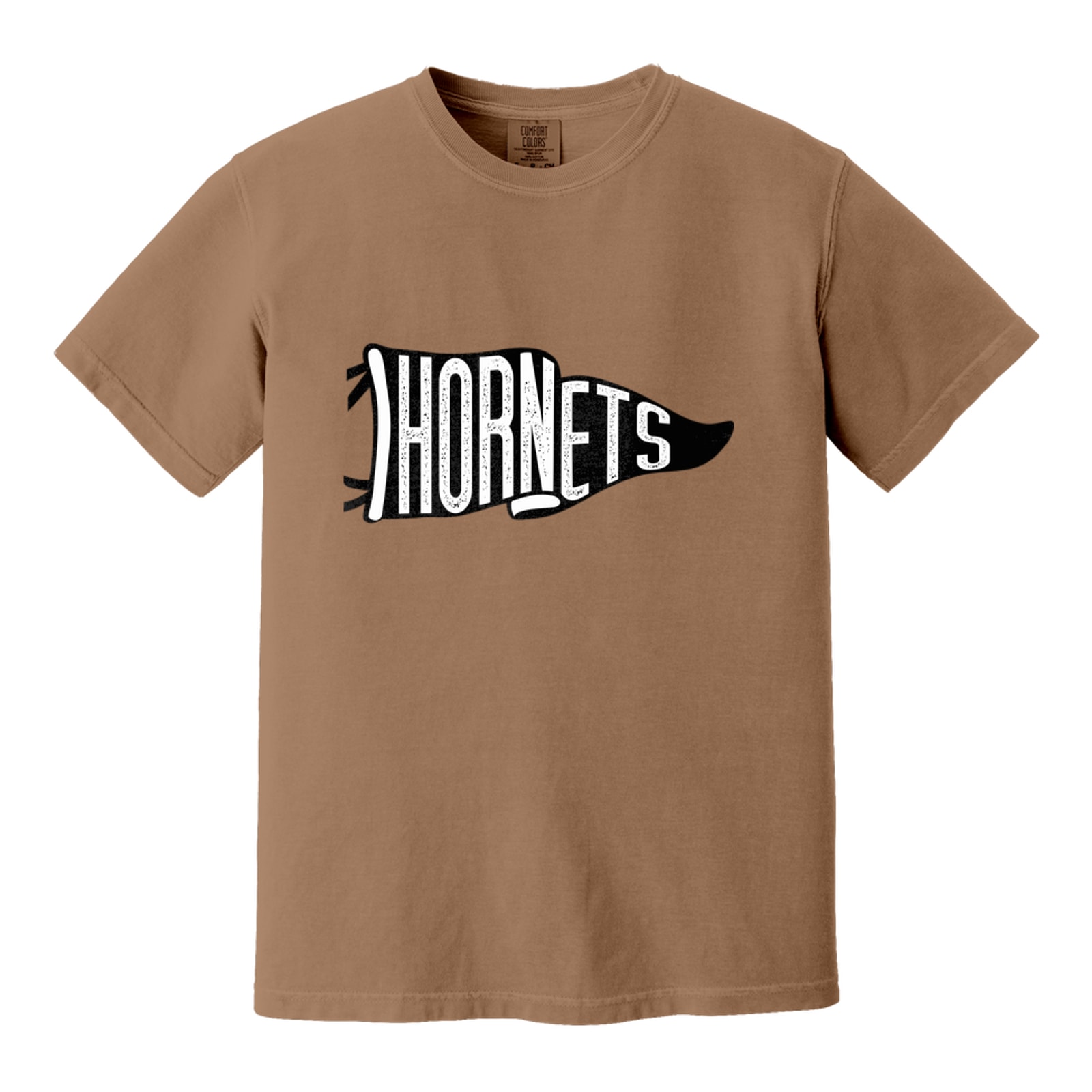 Hamersville Elementary and Middle School Hornets black flag Comfort Colors 1717