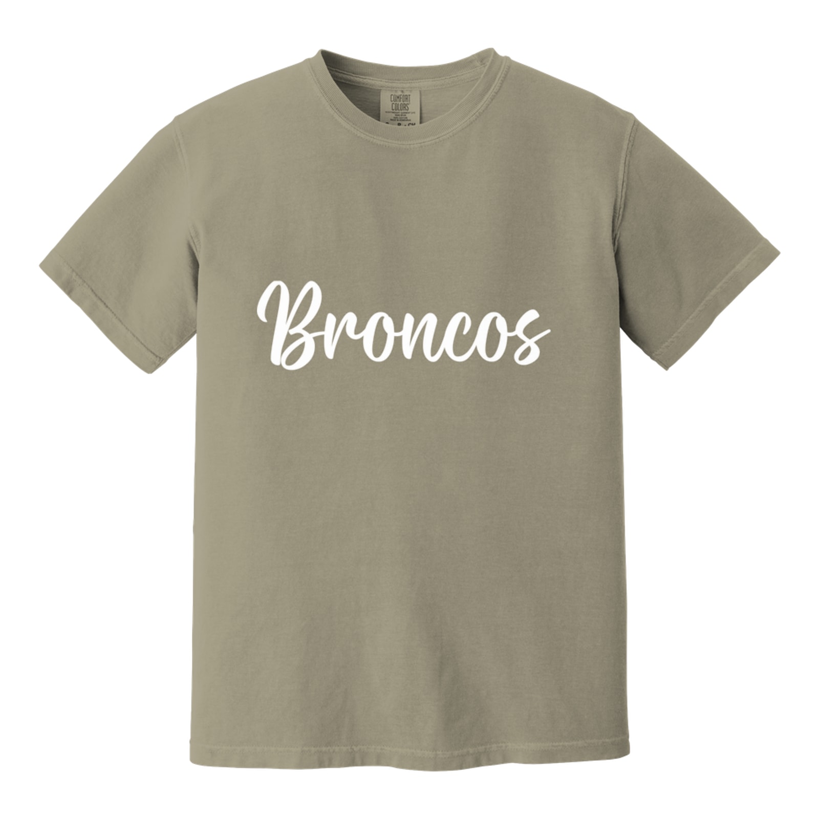 Mount Orab Elementary Broncos White Puff Script Comfort Colors 1717