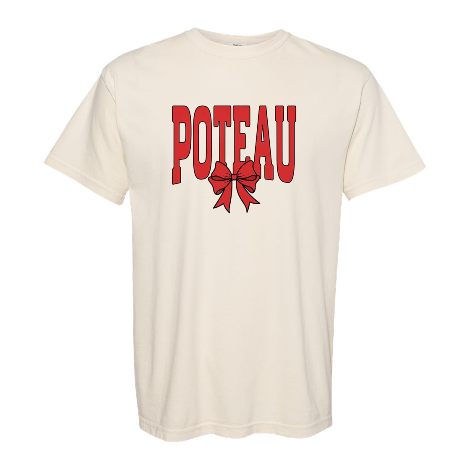 Poteau arch red red bow black outline