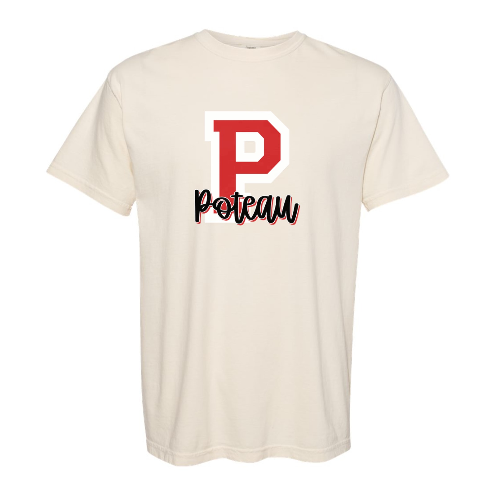 P logo with script Poteau