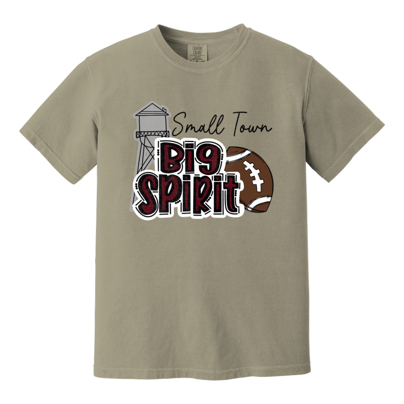Small town big spirit Kellyville maroon Comfort Colors 1717