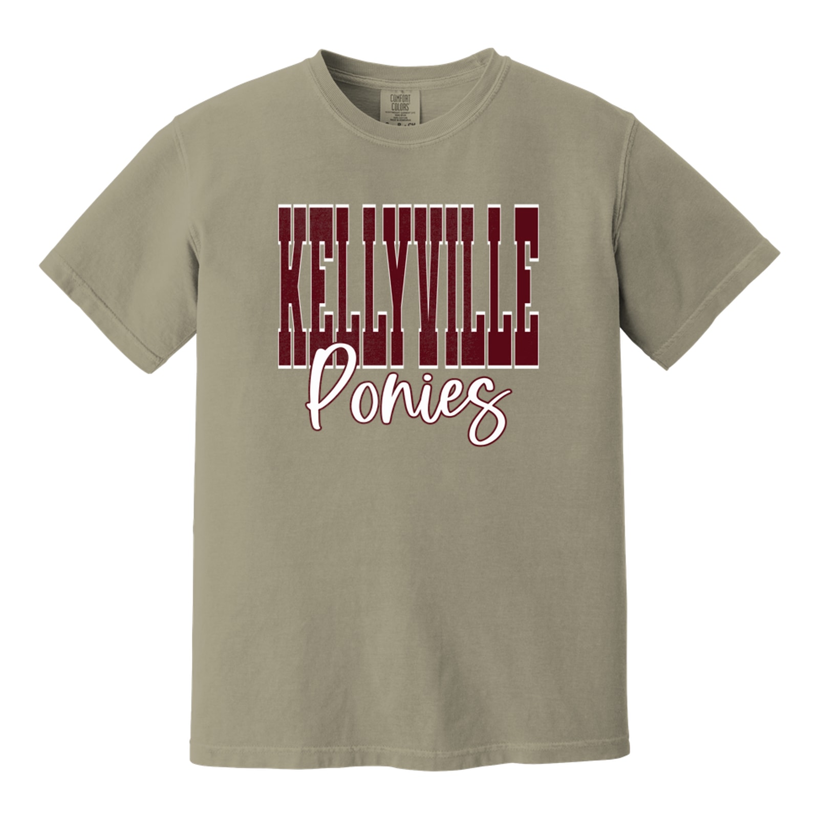 Kellyville ponies maroon white duo block script