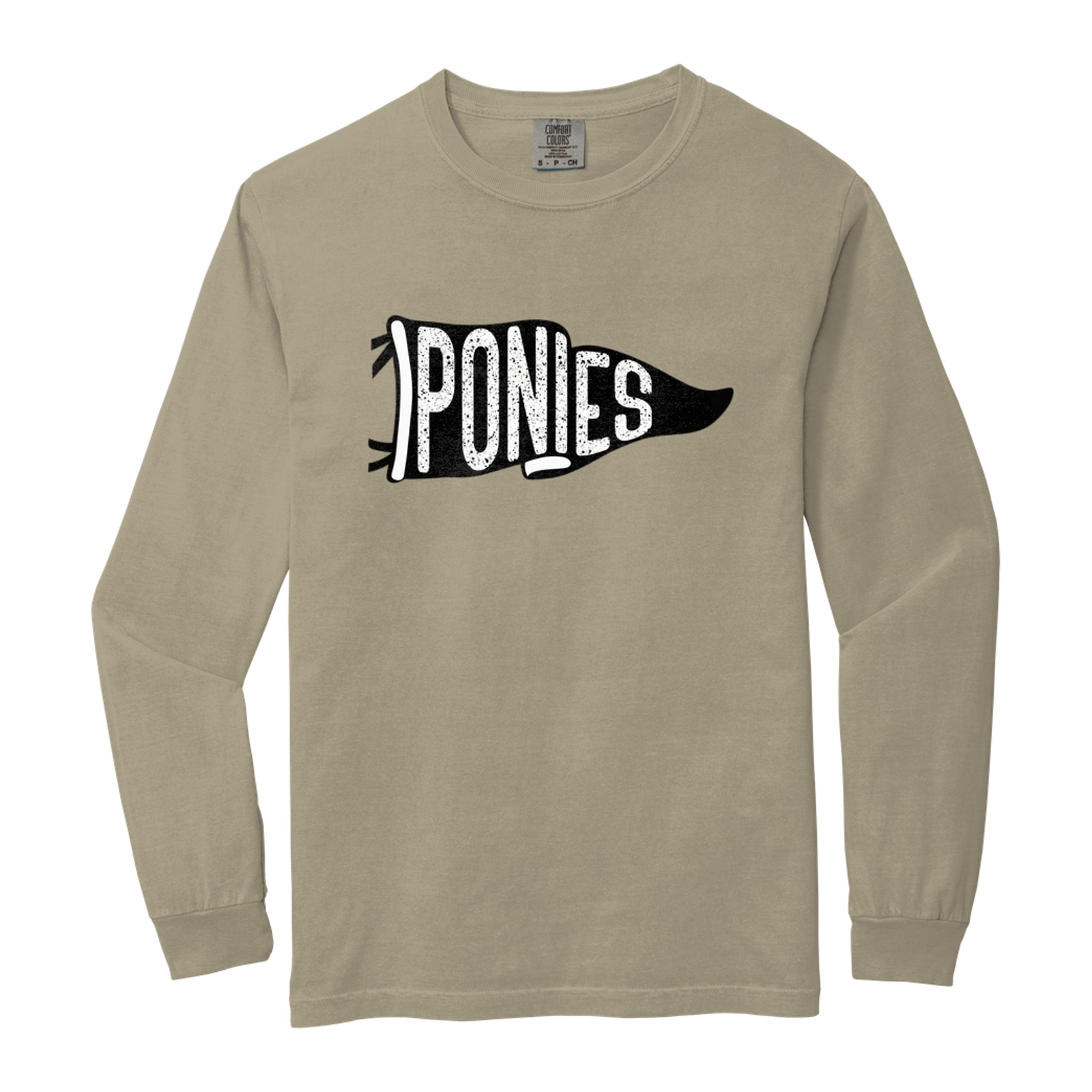 Ponies black flag Comfort Colors 6014 Long Sleeve