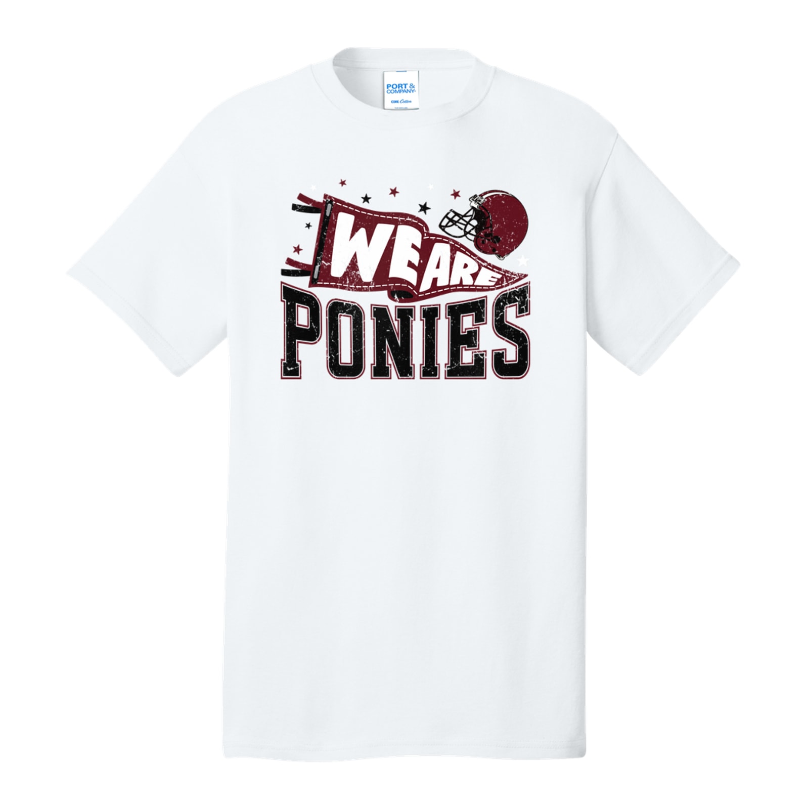 we are ponies collage Maroon Port & Company PC54