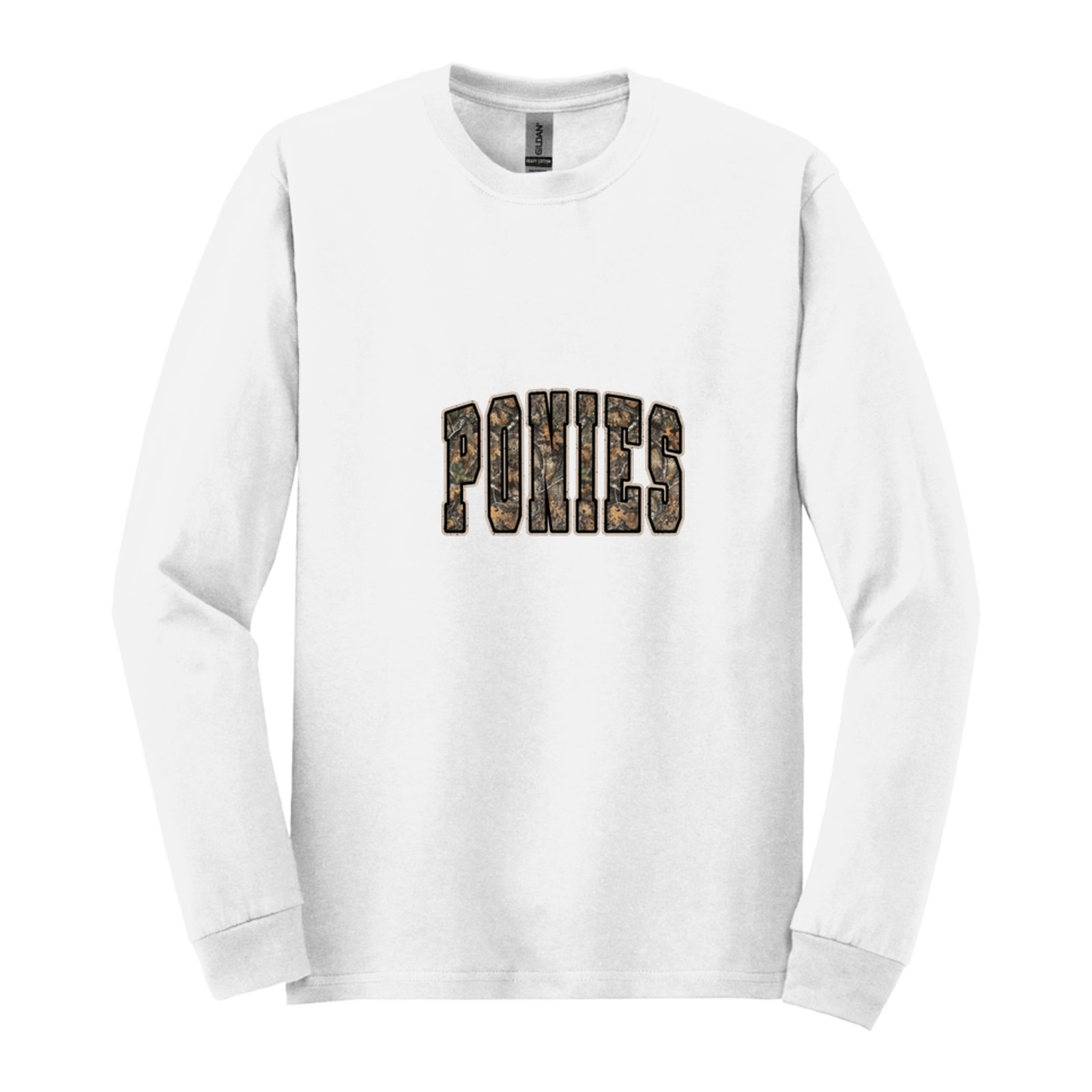 ponies camo arc Gildan - Heavy Cotton 100% Cotton Long Sleeve T-Shirt. 5400