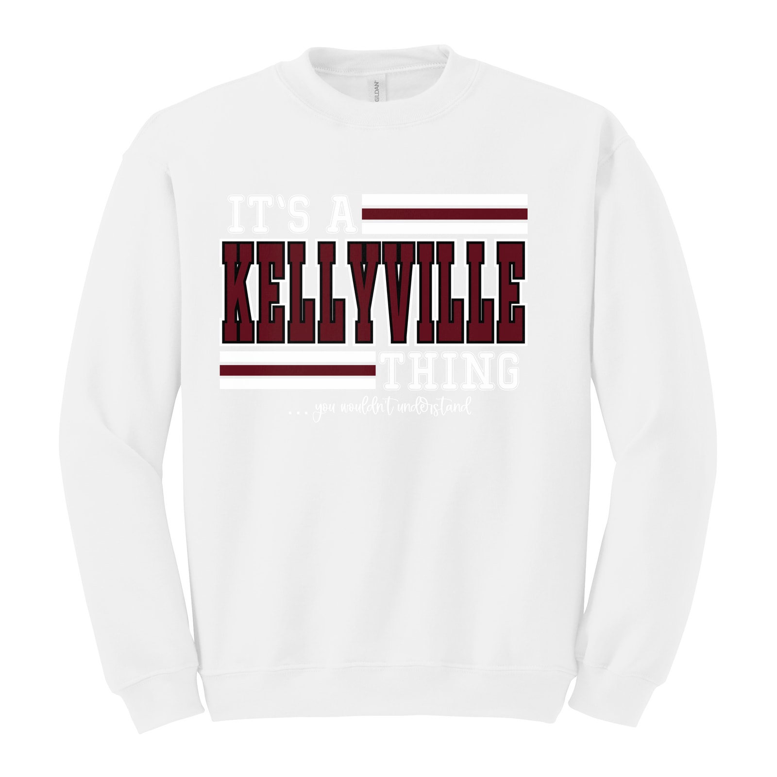 It’s a kellyville thing maroon white wouldn’t understand Gildan Heavy Blend Crewneck Sweatshirt. 18000