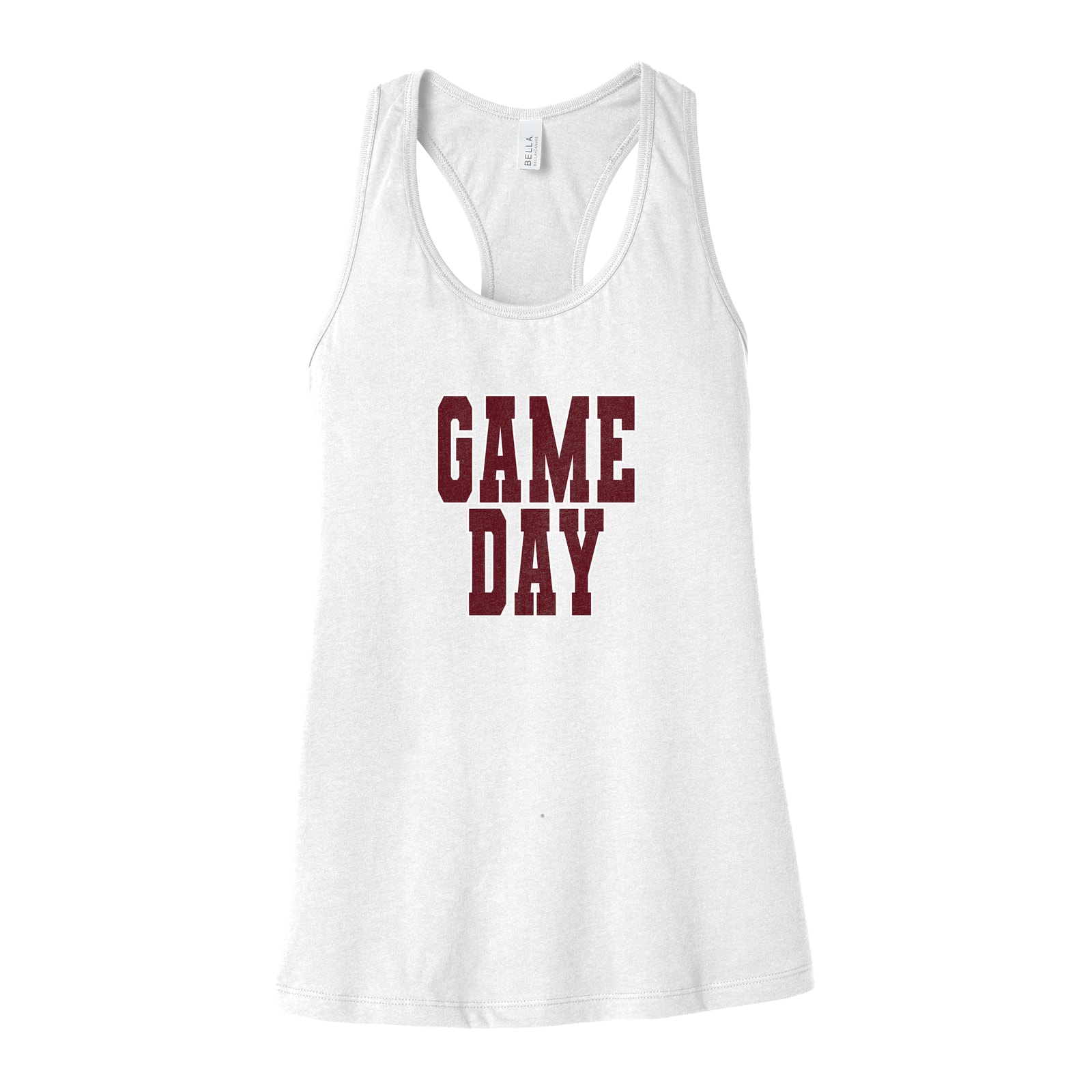 Game Day kellyville Maroon White Bella+Canvas 6008 Racerback Tank
