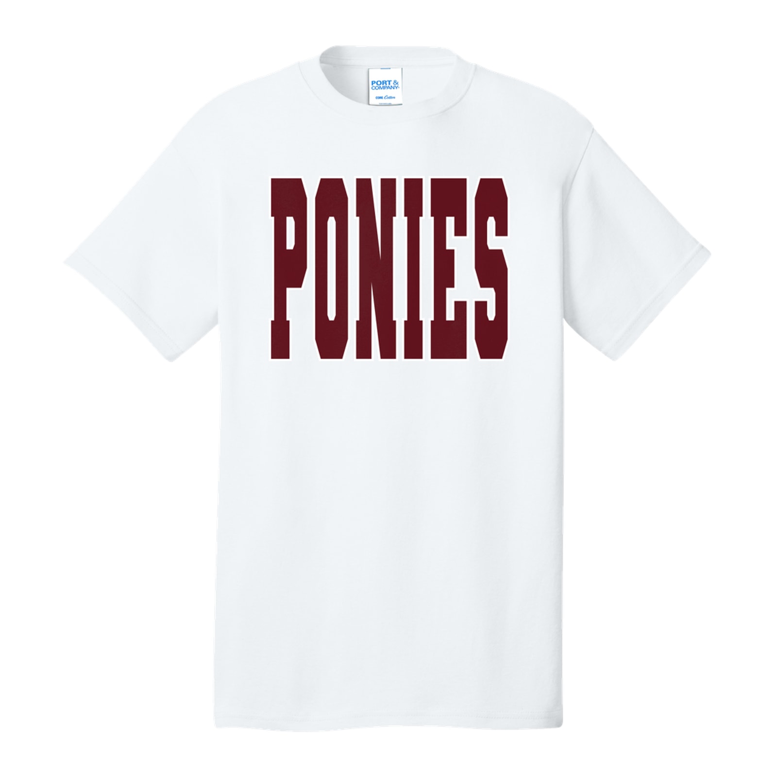 Ponies maroon white Port & Company PC54