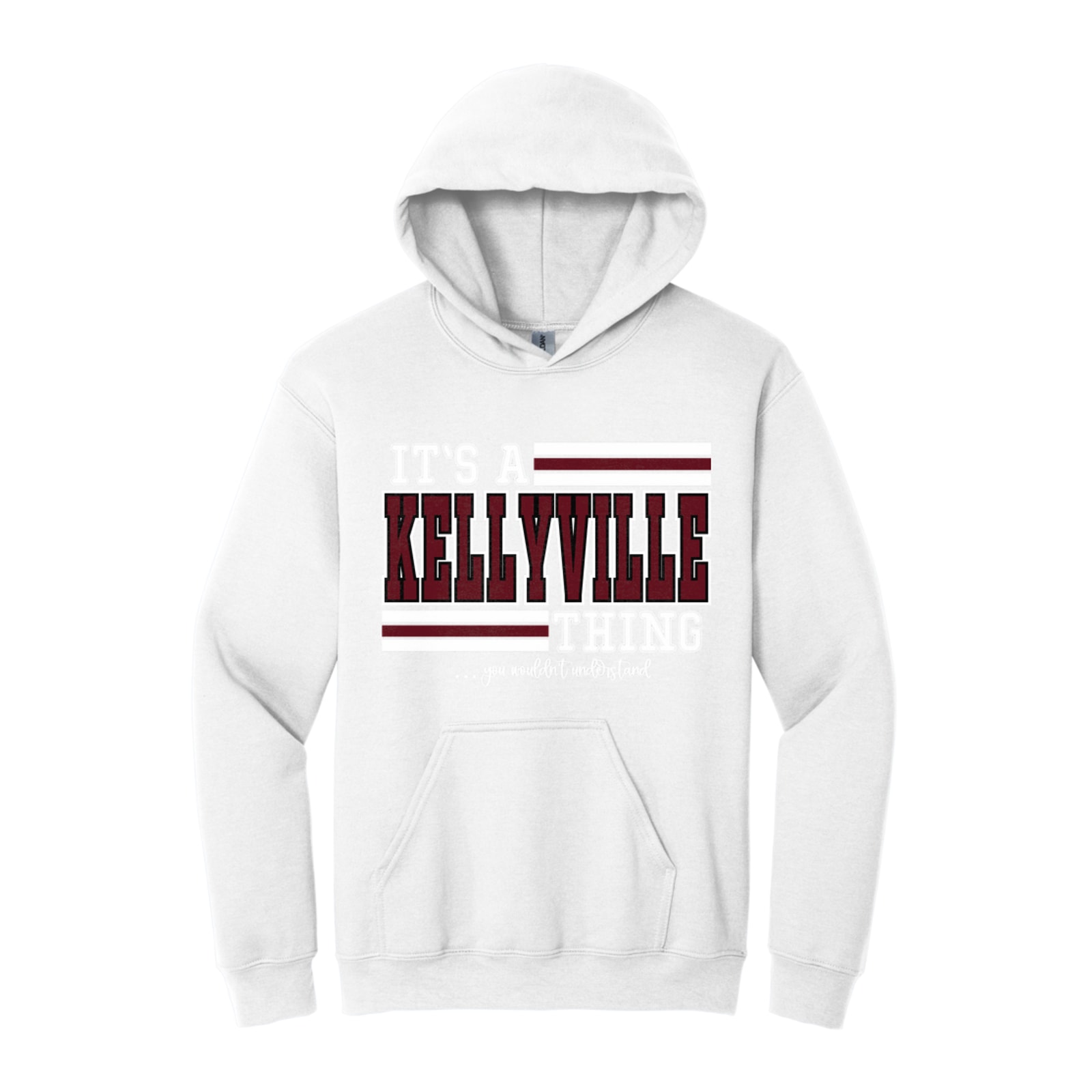 It’s a kellyville thing maroon white wouldn’t understand Gildan - Heavy Blend Hooded Sweatshirt. 18500