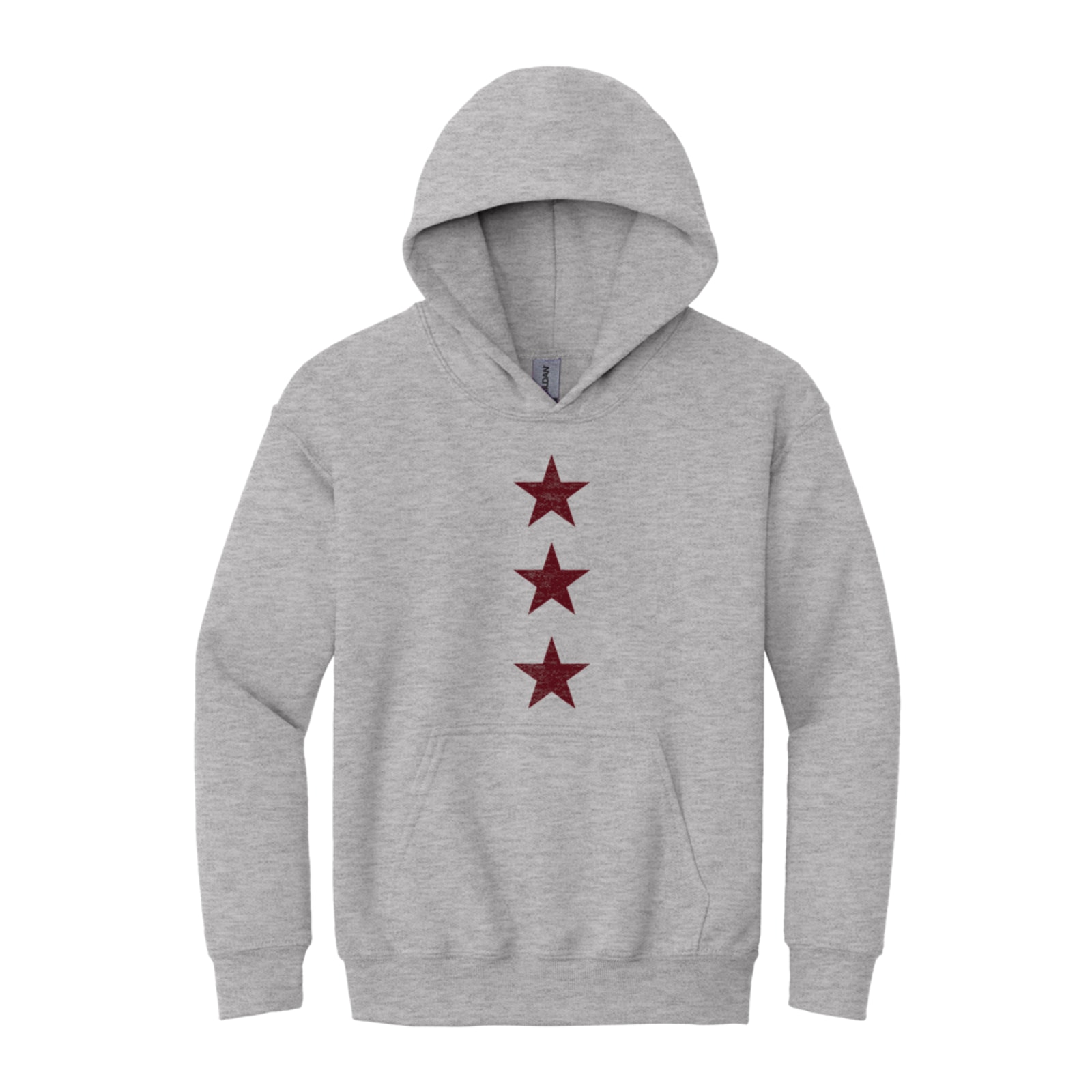 Ponies maroon stars Gildan - Youth Heavy Blend Hooded Sweatshirt. 18500B
