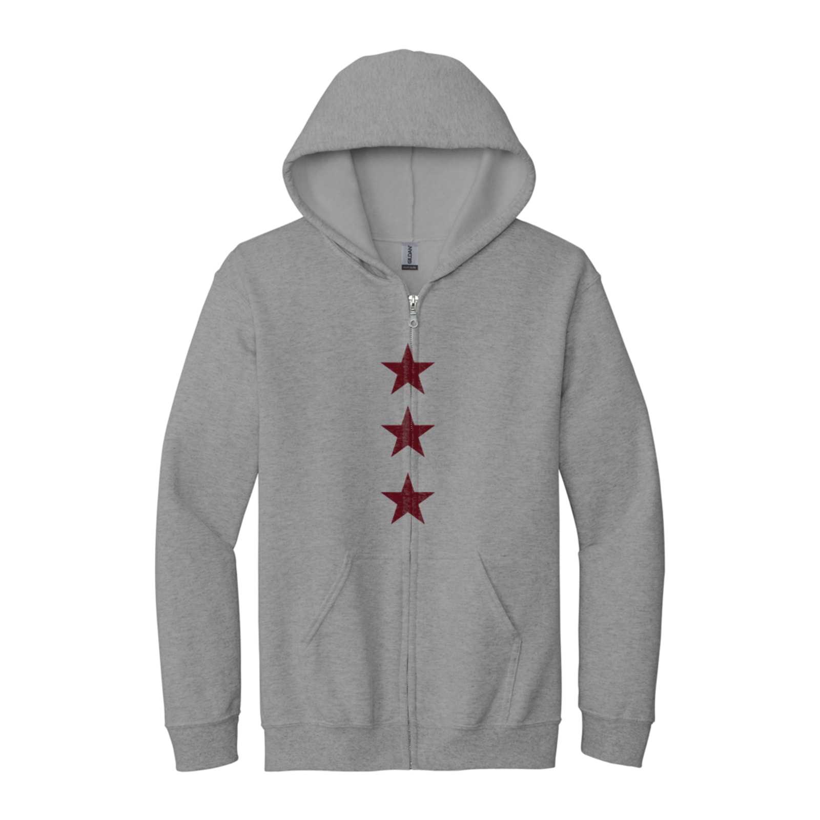 Ponies maroon stars Gildan - Heavy Blend Full-Zip Hooded Sweatshirt. 18600