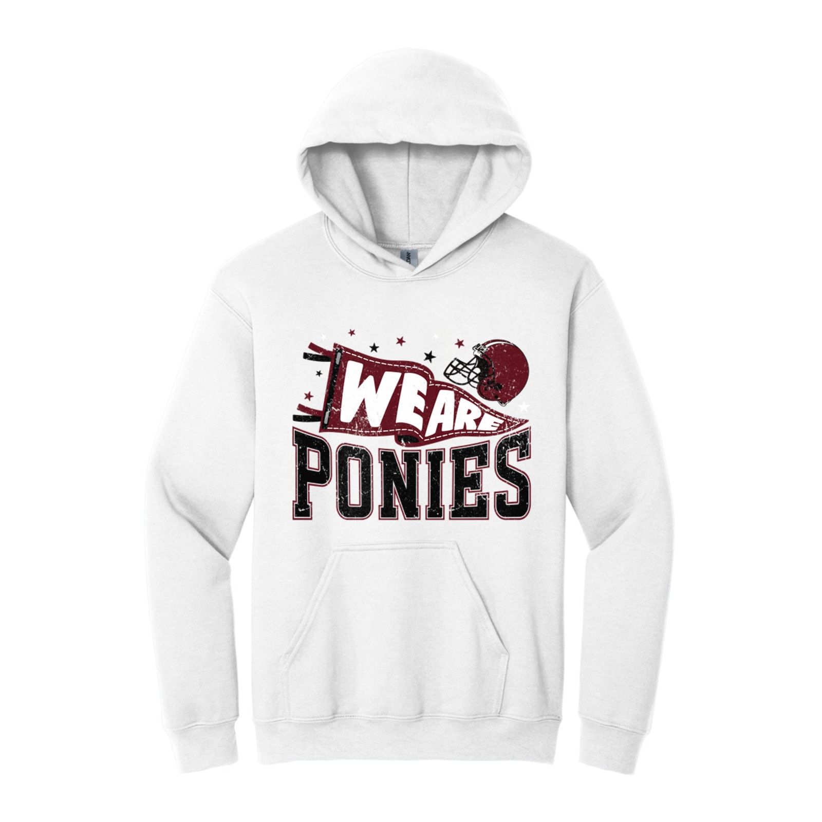 we are ponies collage Maroon Gildan - Heavy Blend Hooded Sweatshirt. 18500