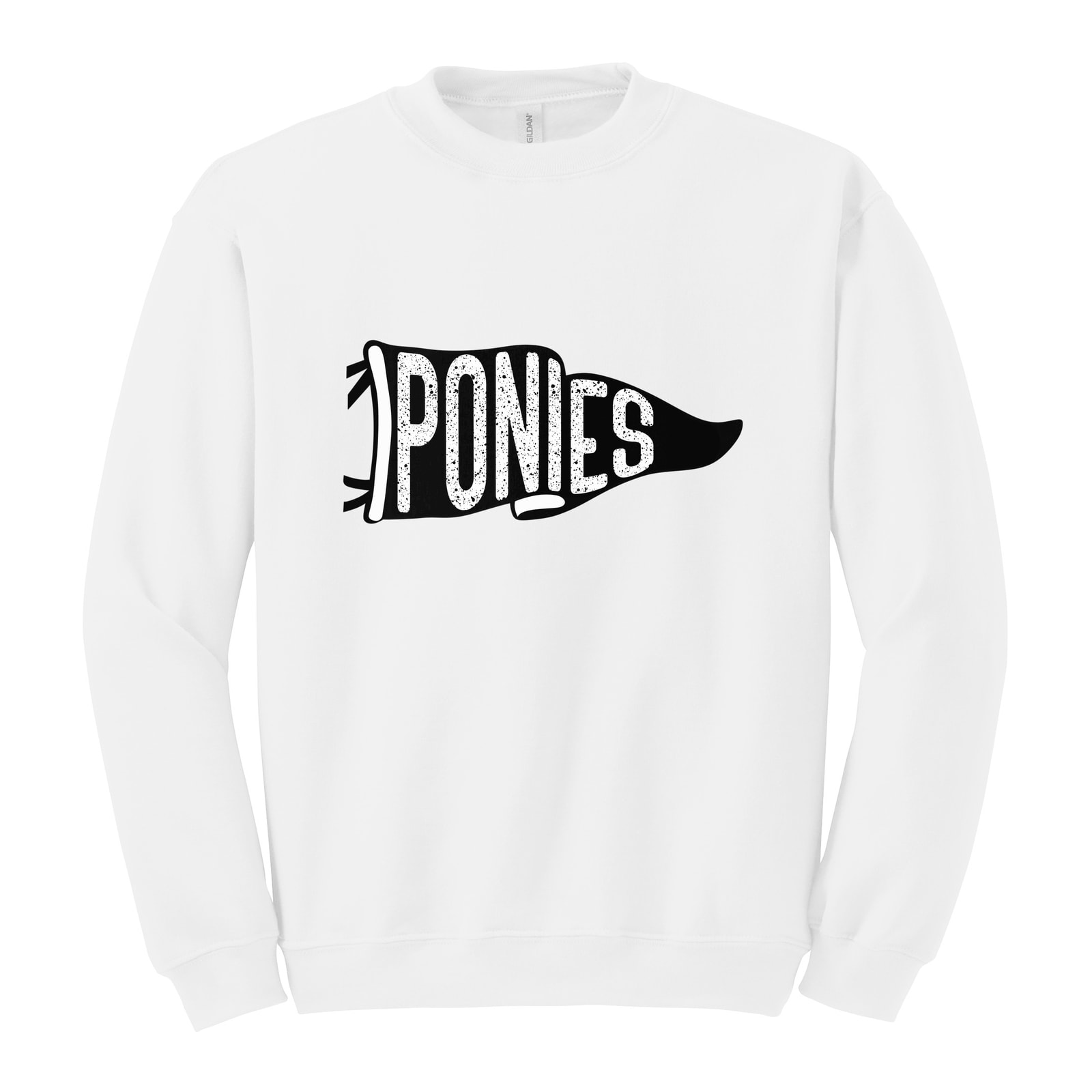 Ponies black flag Gildan 18000 Fleece