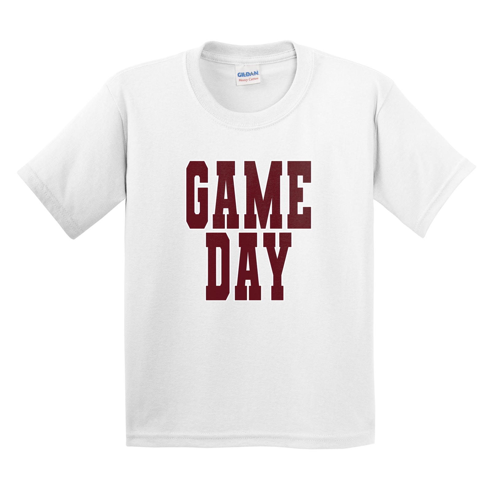Game Day kellyville Maroon White Gildan 5000B Youth Tee