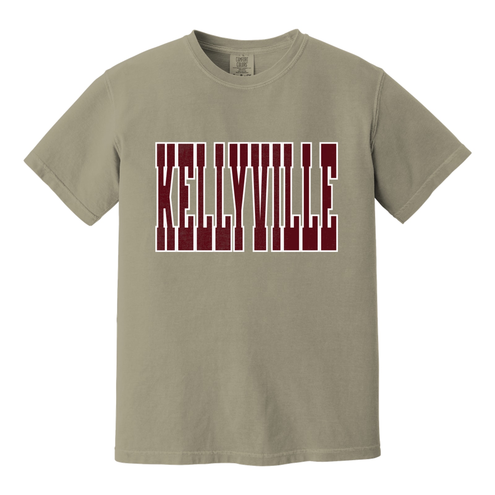 Kellyville maroon white Comfort Colors 1717