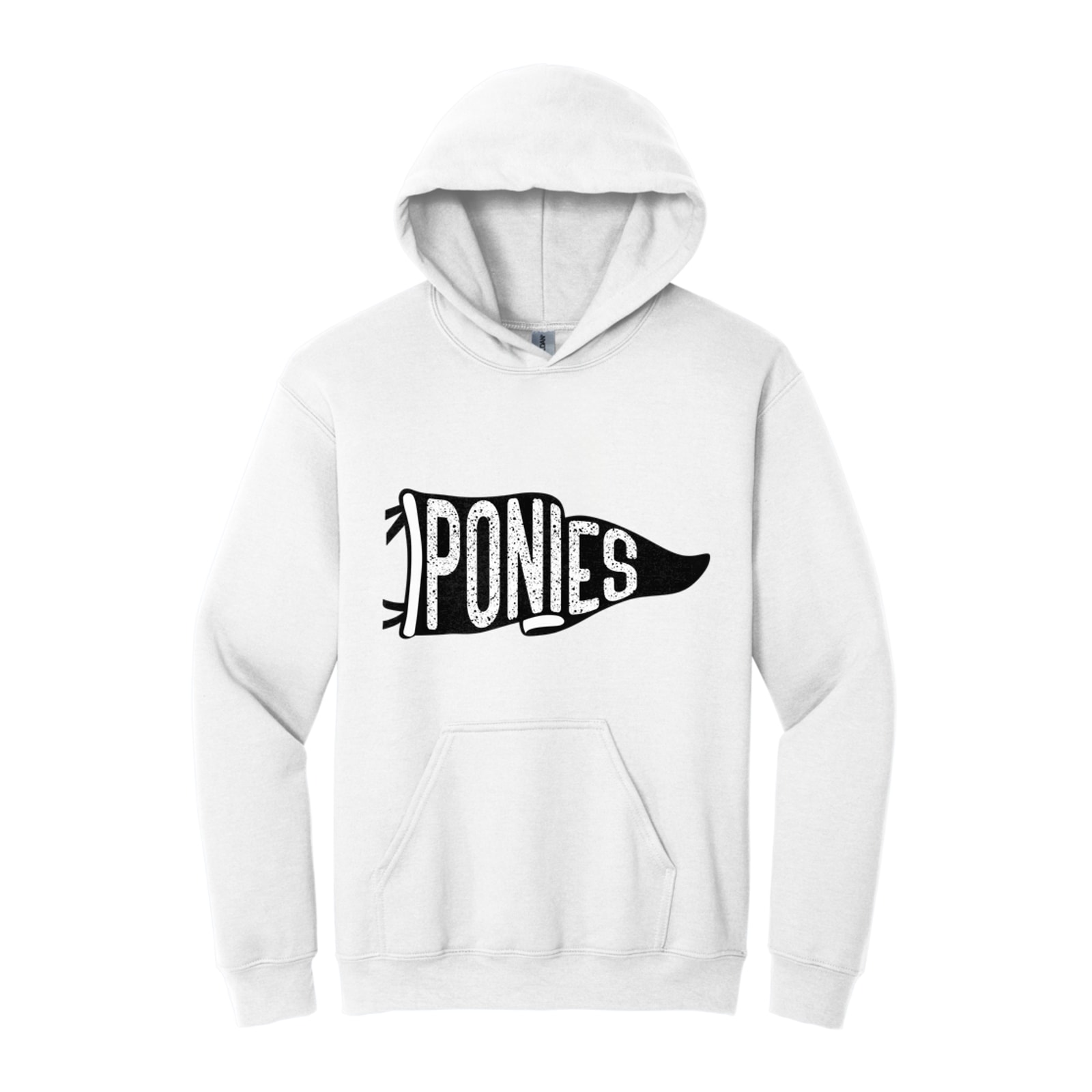 Ponies black flag Gildan - Heavy Blend Hooded Sweatshirt. 18500