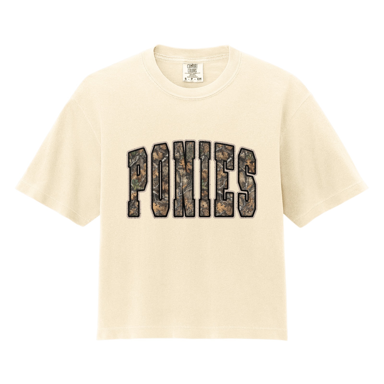 ponies camo arc Comfort Colors 3023CL Cropped Tee