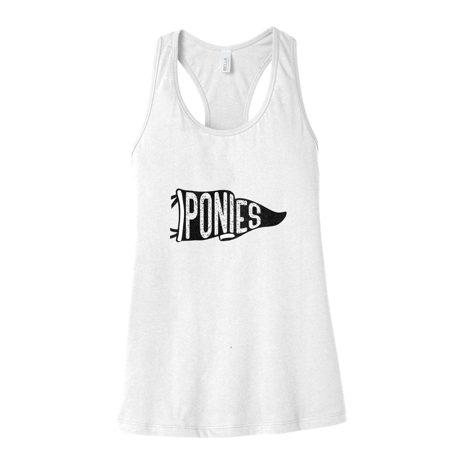 Ponies black flag Bella+Canvas 6008 Racerback Tank