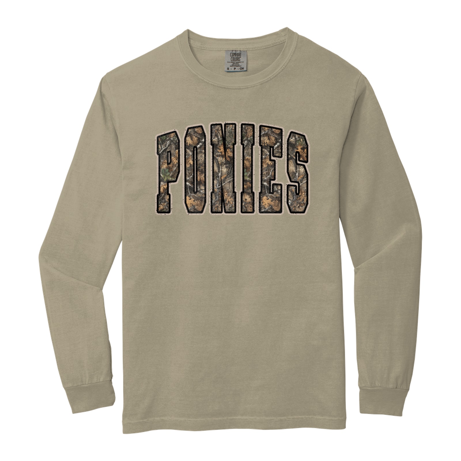 ponies camo arc Comfort Colors 6014 Long Sleeve