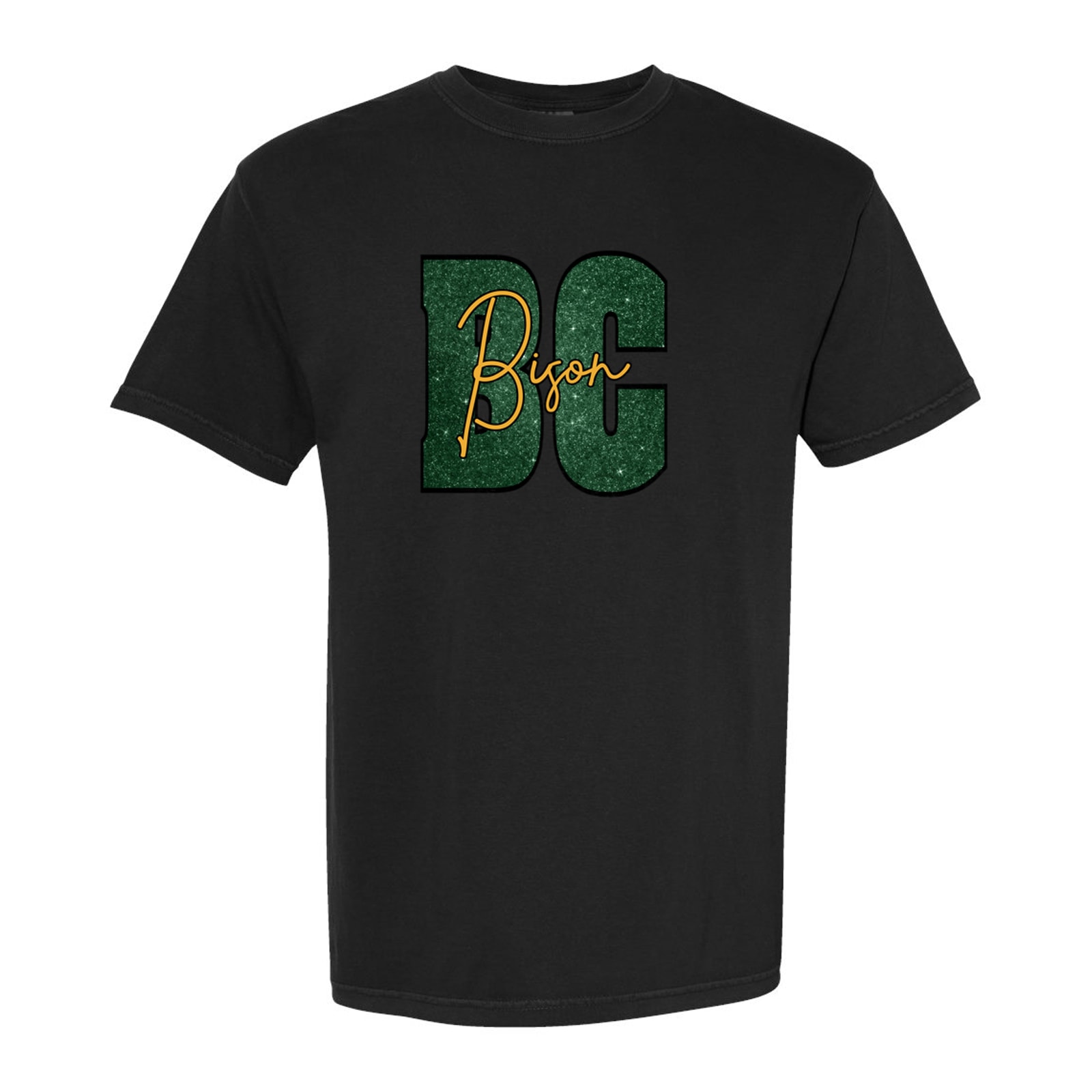 Benton-central BC Bison Glitter Script