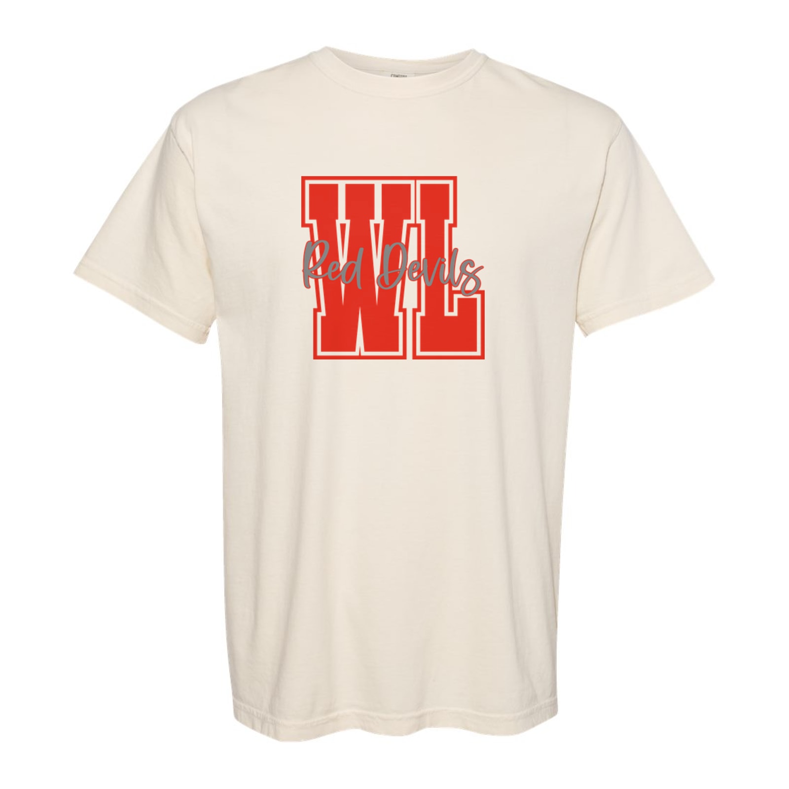 WL Red Devils Scarlett Grey square block