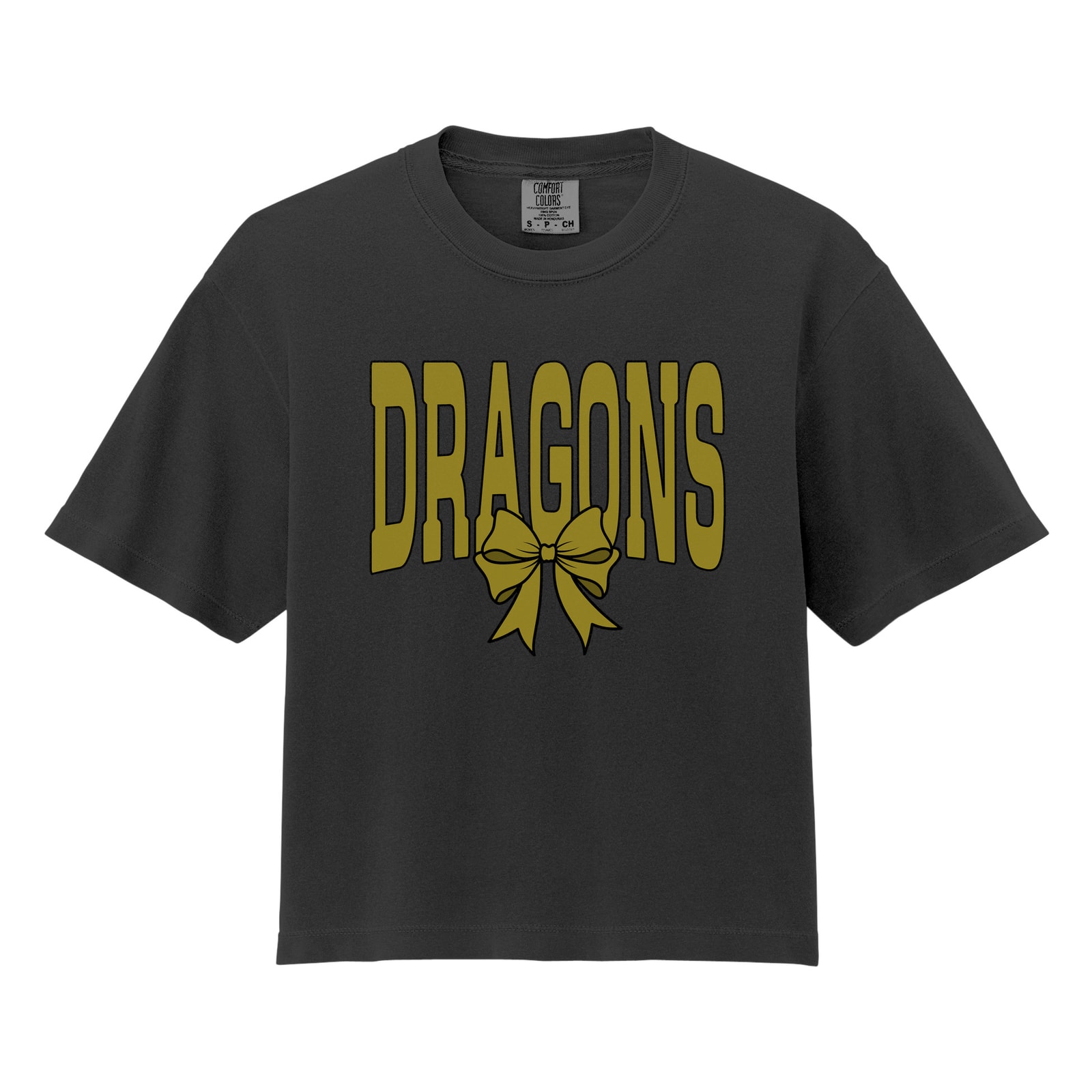 Dragons Arch Bow Comfort Colors 3023CL Cropped Tee