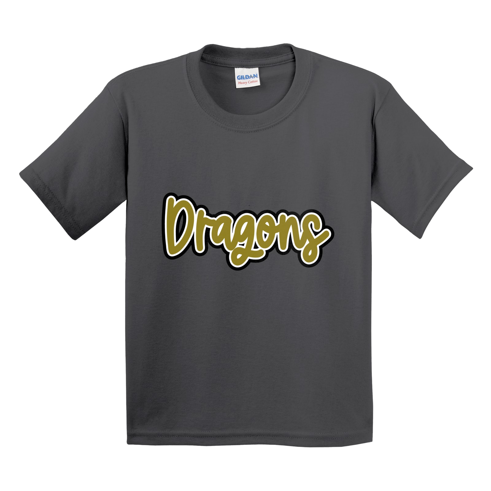 Dragons Thick Script Gildan 5000B Youth Tee