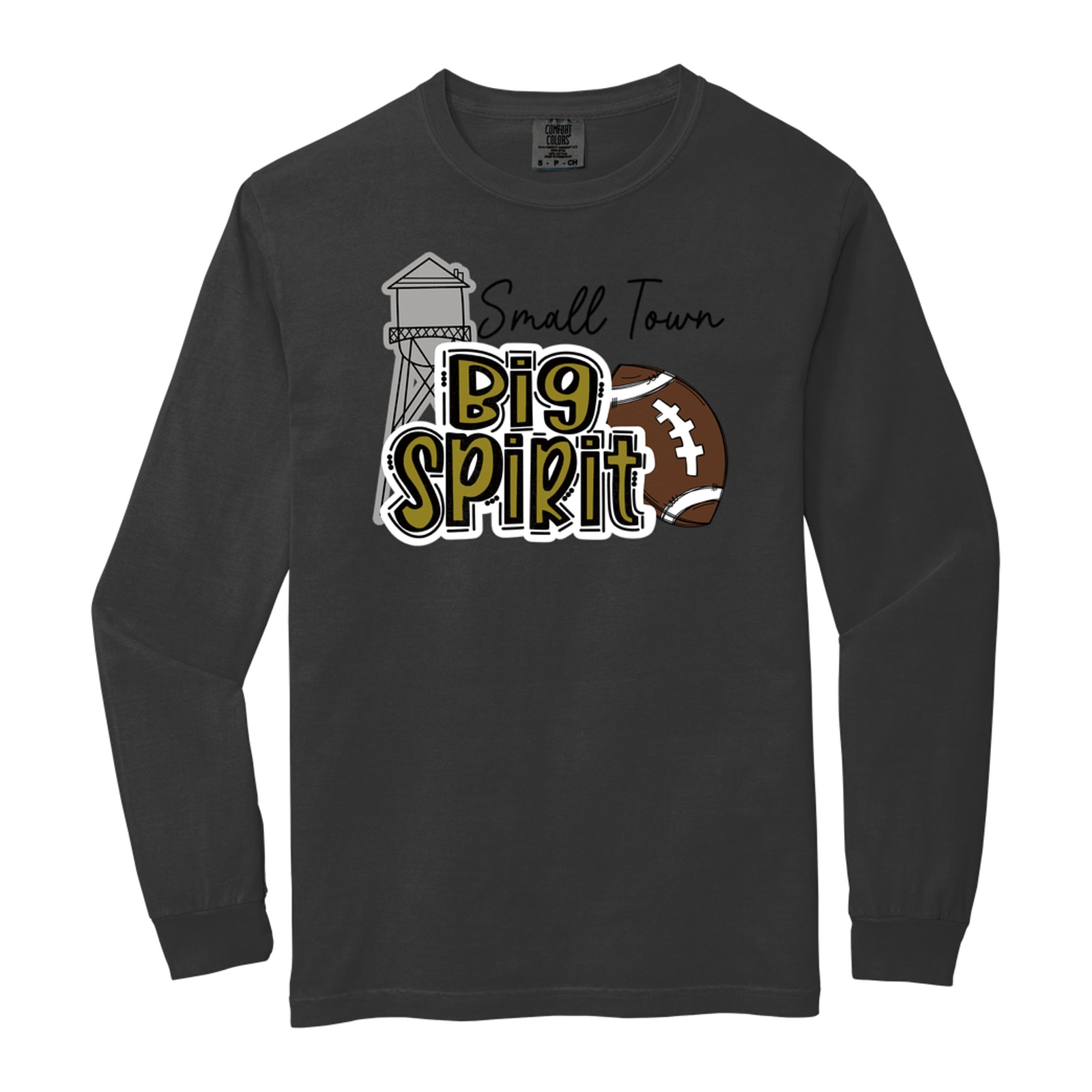 Small Town Big Spirit Comfort Colors 6014 Long Sleeve