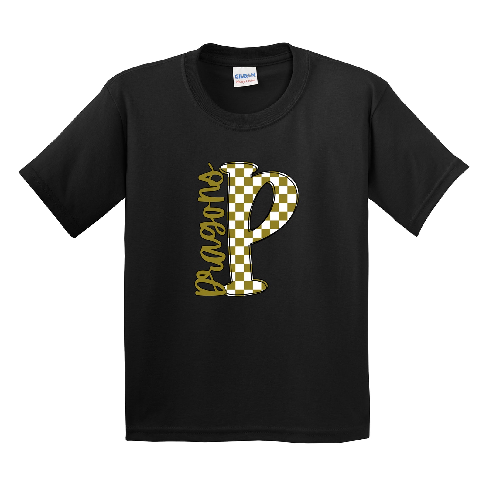 Dragons P Checkered Gildan 5000B Youth Tee