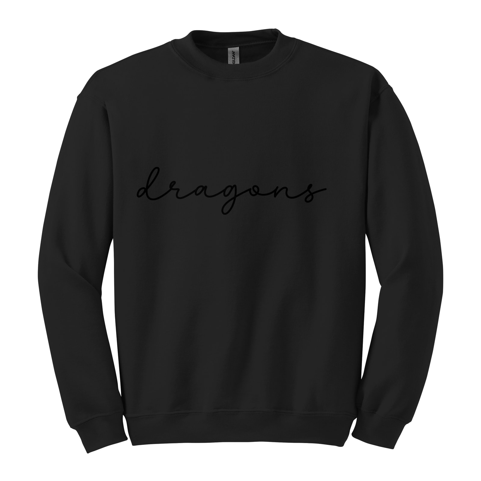 Dragons Script Puff — Crewneck Sweatshirt