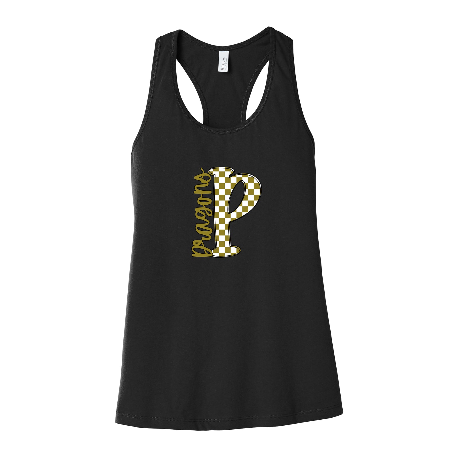 Dragons P Checkered Bella+Canvas 6008 Racerback Tank