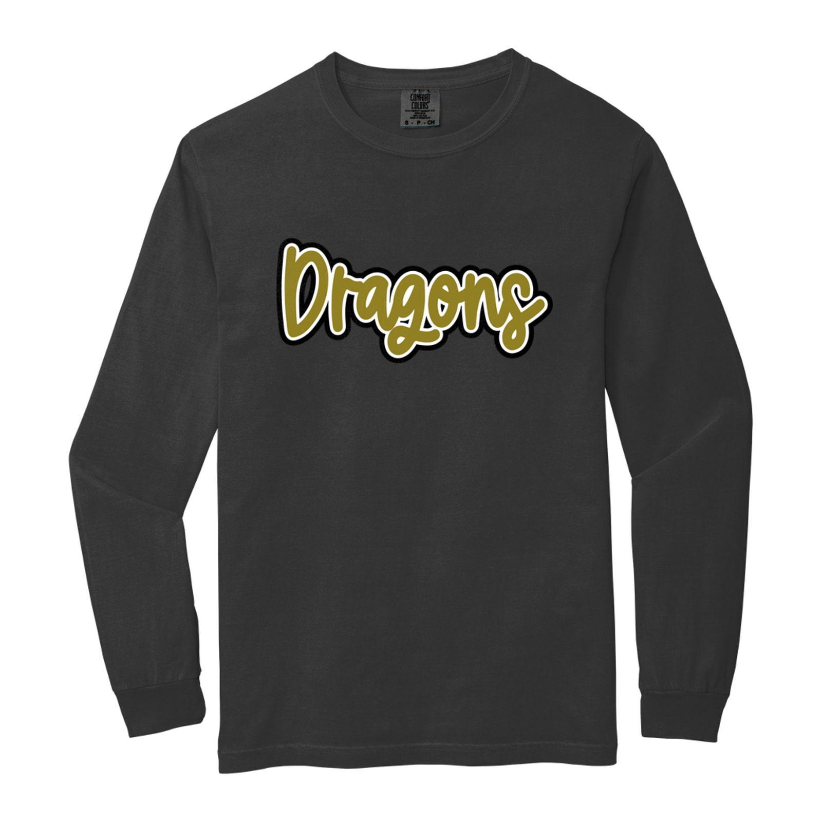 Dragons Thick Script Comfort Colors 6014 Long Sleeve