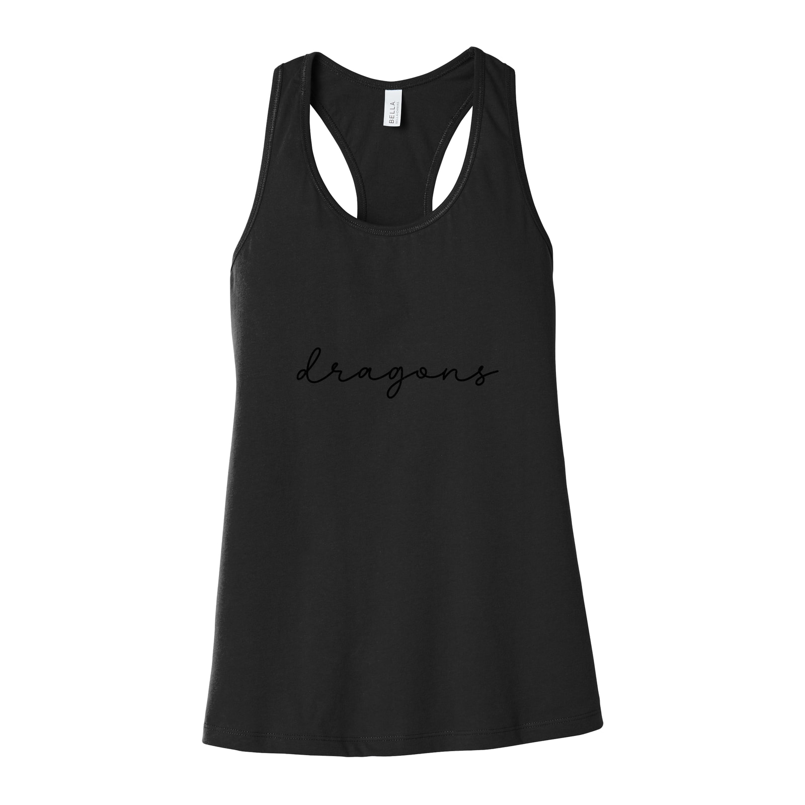 Dragons Script Puff Bella+Canvas 6008 Racerback Tank