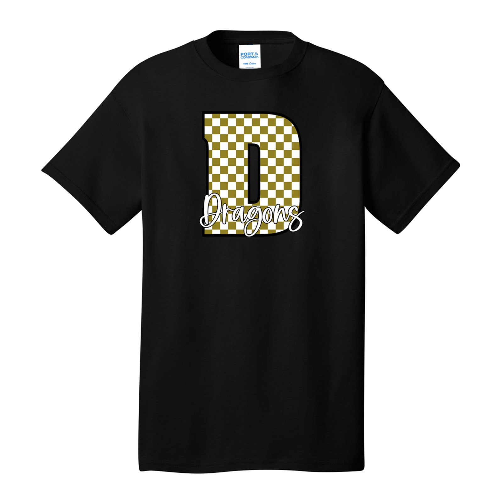 Dragons D Checkered Script Port & Company PC54