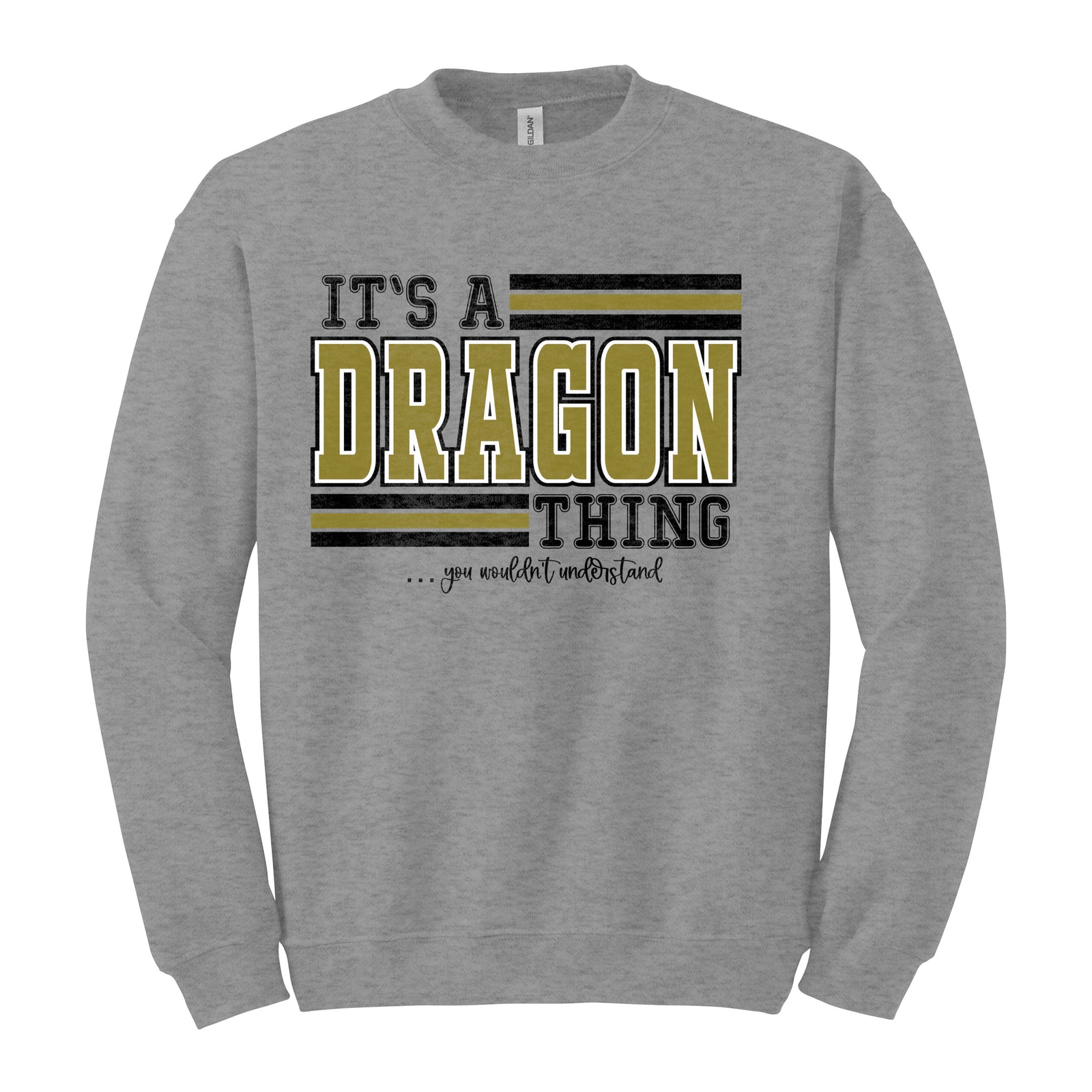 It’s a dragon thing pepperell gold white black wouldn’t understand Gildan Heavy Blend Crewneck Sweatshirt. 18000