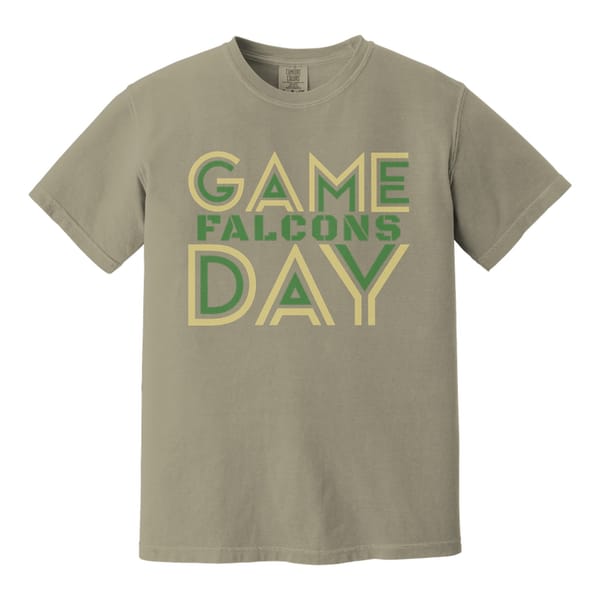 Game day falcons green Vegas gold