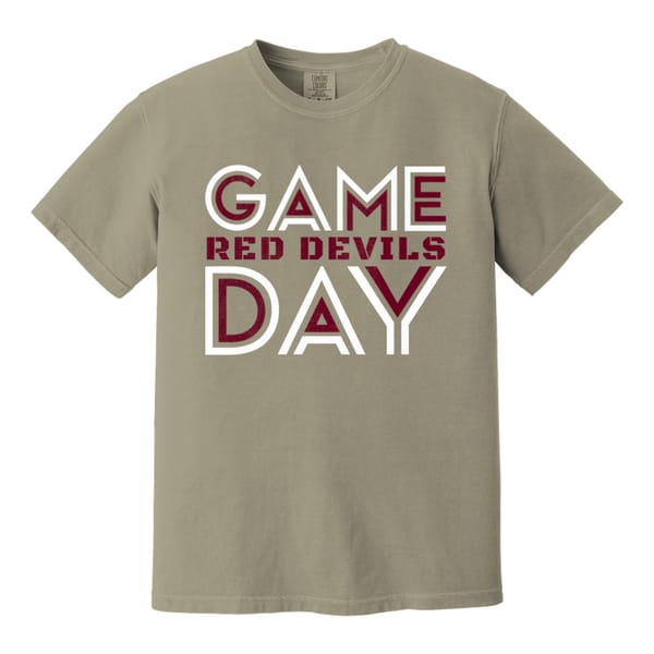 Game day Red Devils maroon white
