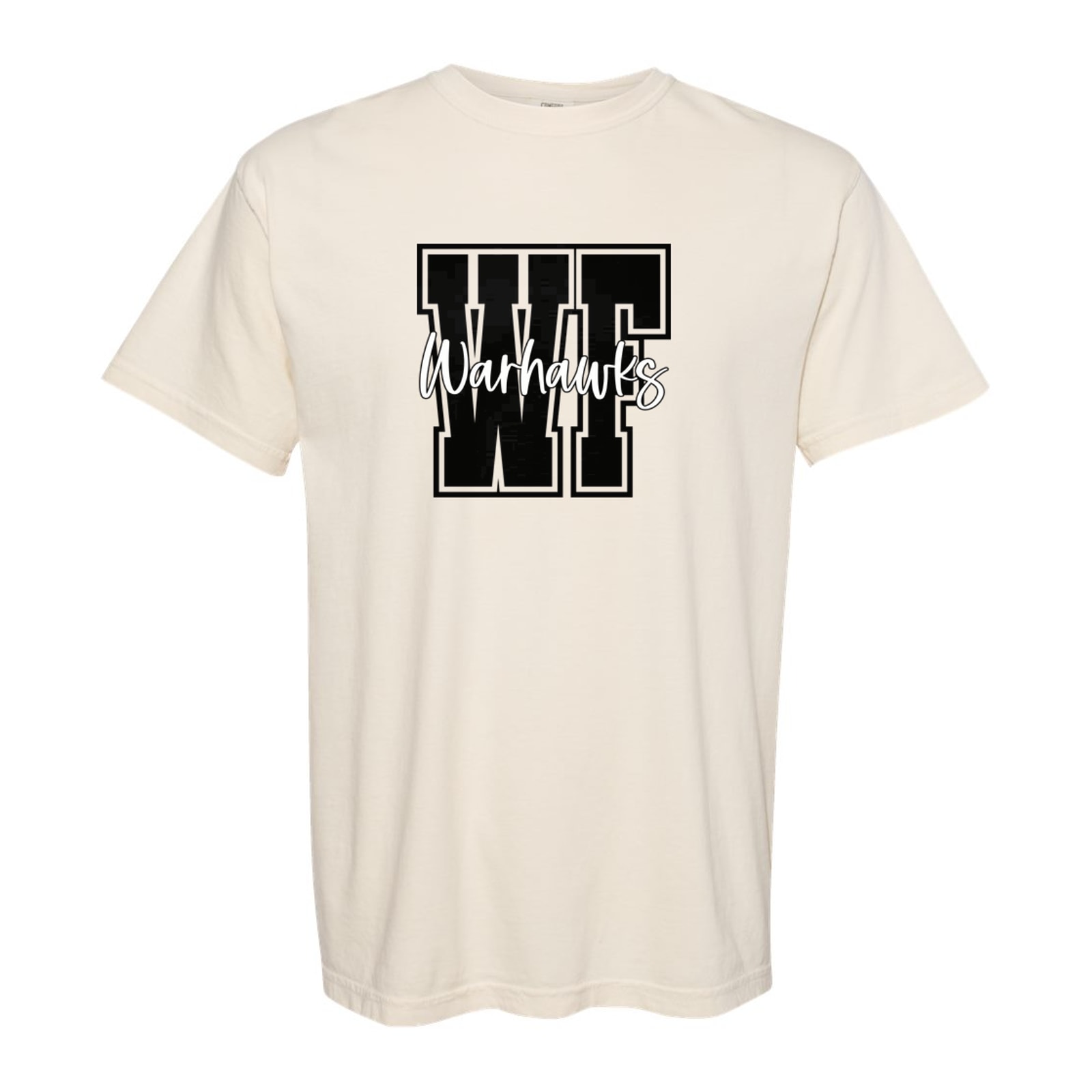 WF warhawks black white square block