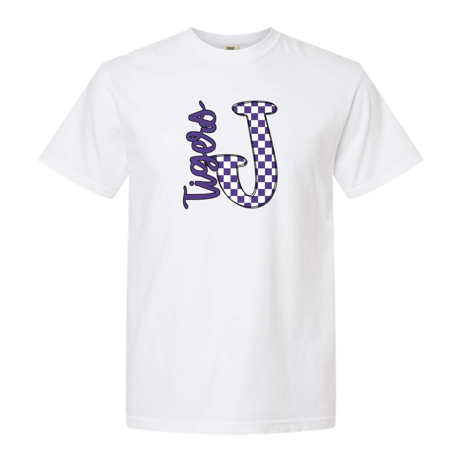 J Big Letter Checkered Tigers