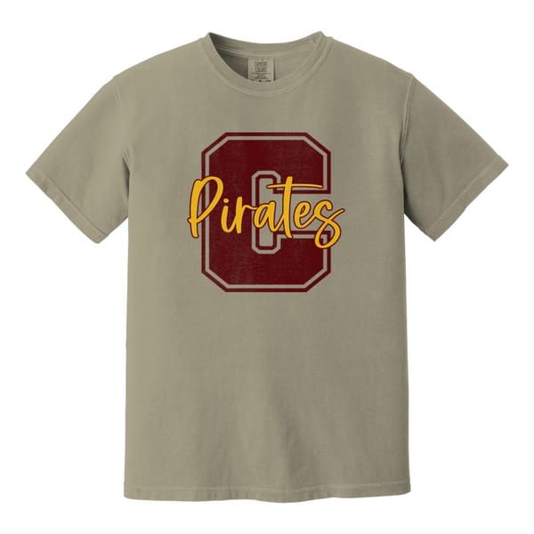 C pirates maroon gold square block