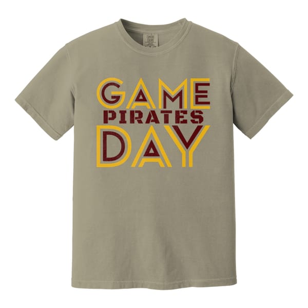 Game day pirates maroon gold