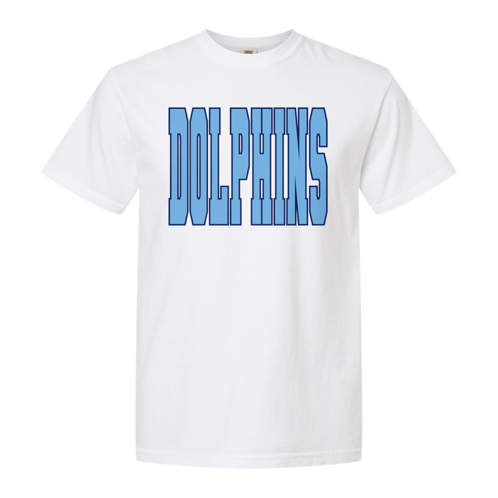 Dolphins columbia blue navy Bella+Canvas 6008 Racerback Tank