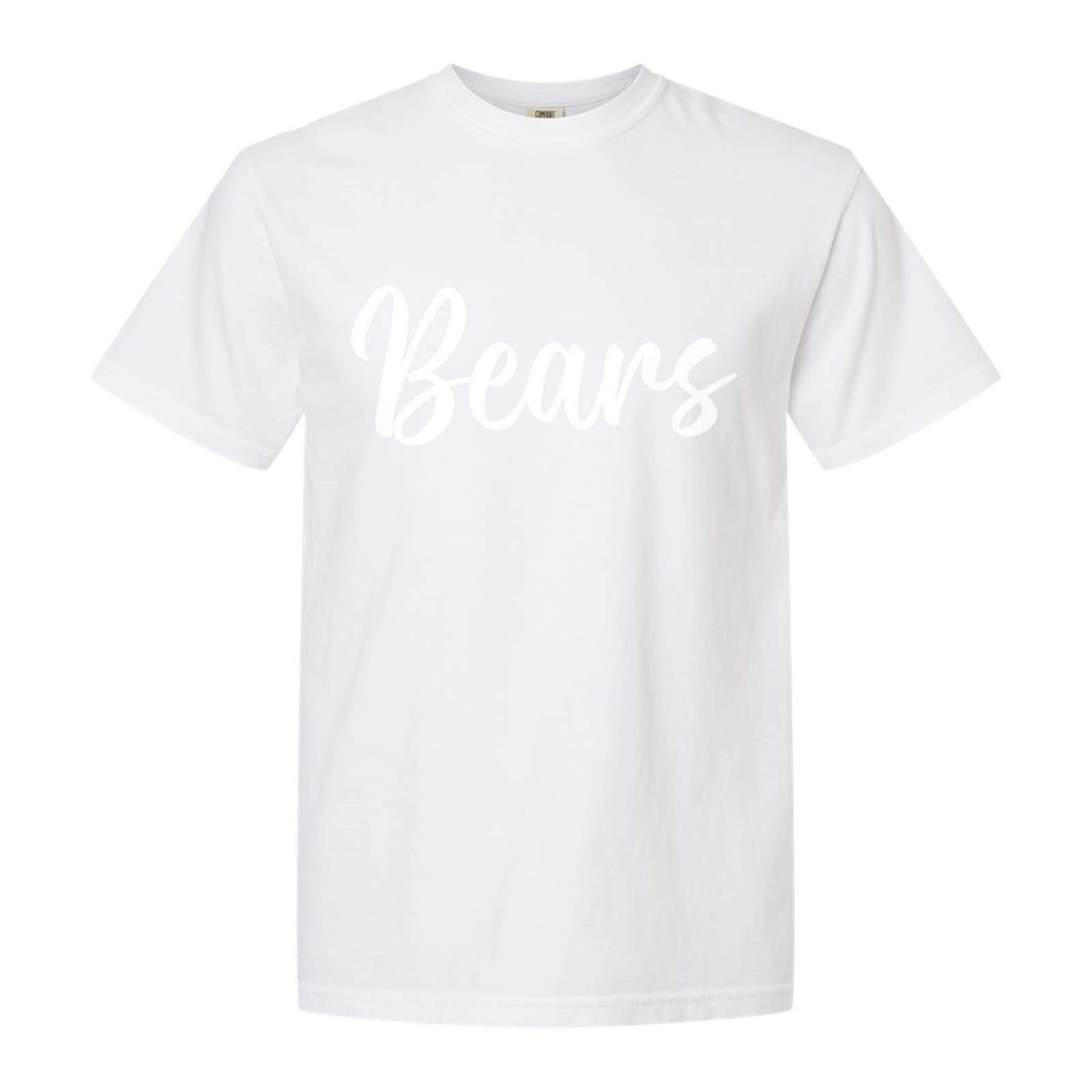 Bears new white puff Bella+Canvas 6008 Racerback Tank