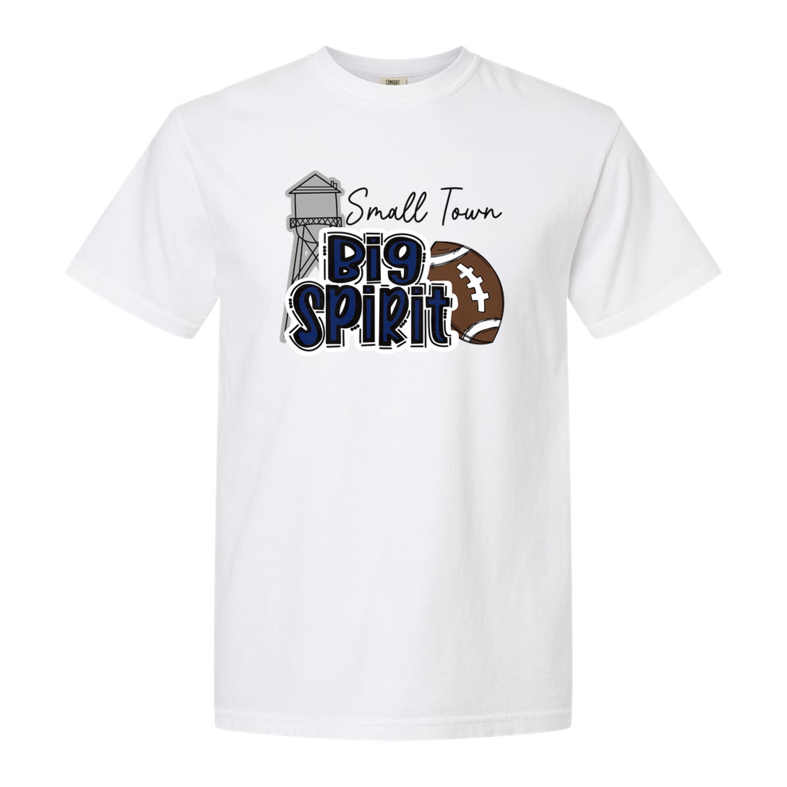 small town big spirit Bayside Navy Comfort Colors 1717