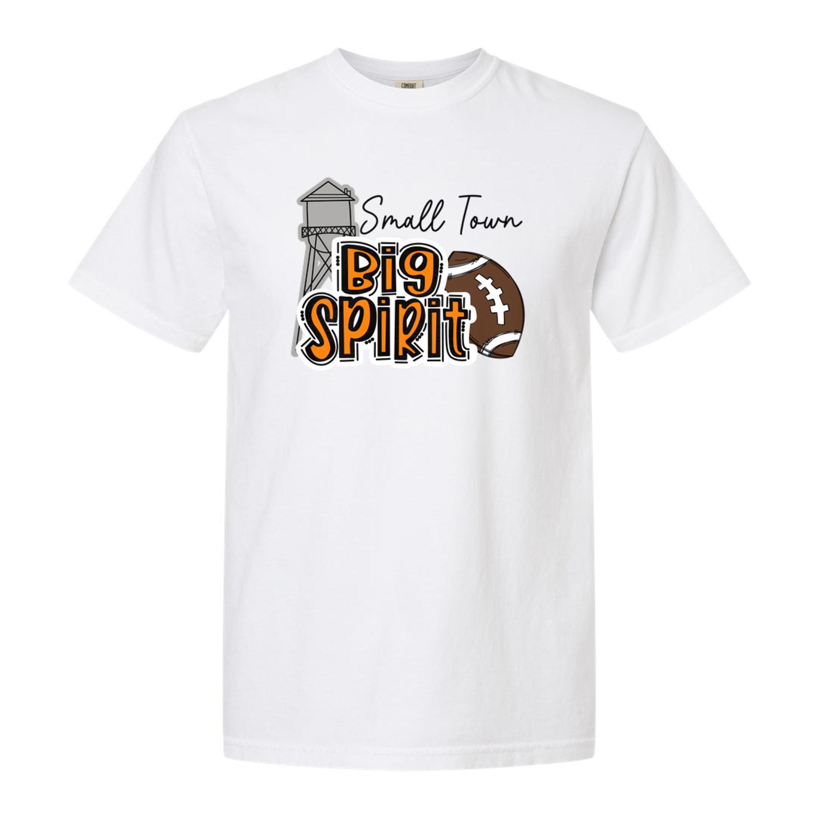 small town big spirit Baldwin orange Port & Company PC54