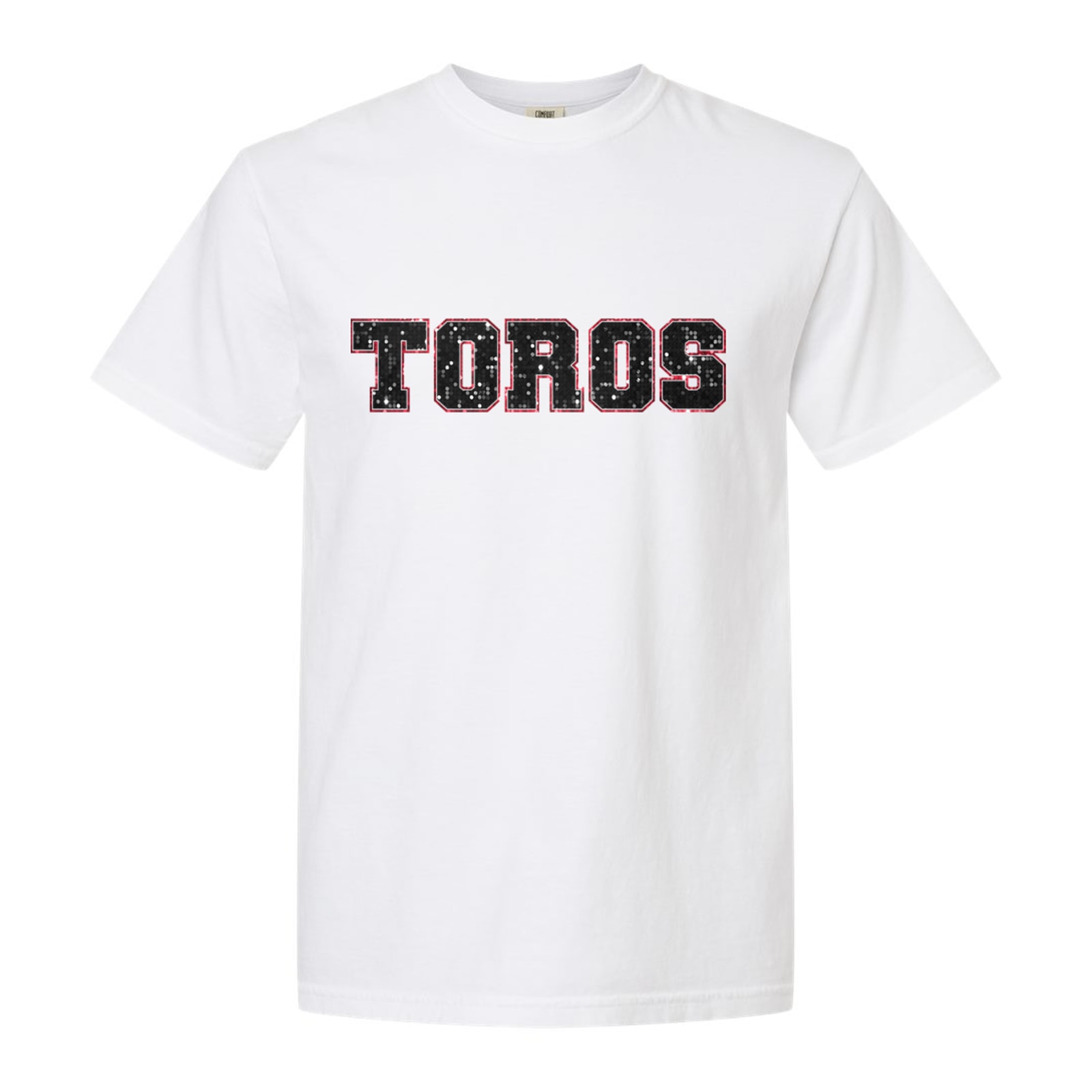 Spanish Fort Toros sequin sleeve black red